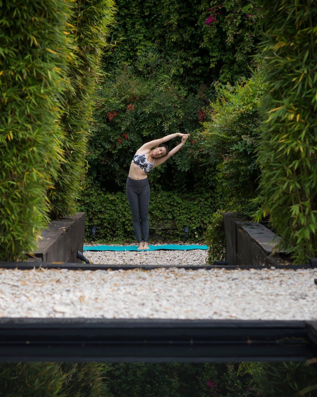 Yoga and movement in a Chiapas garden